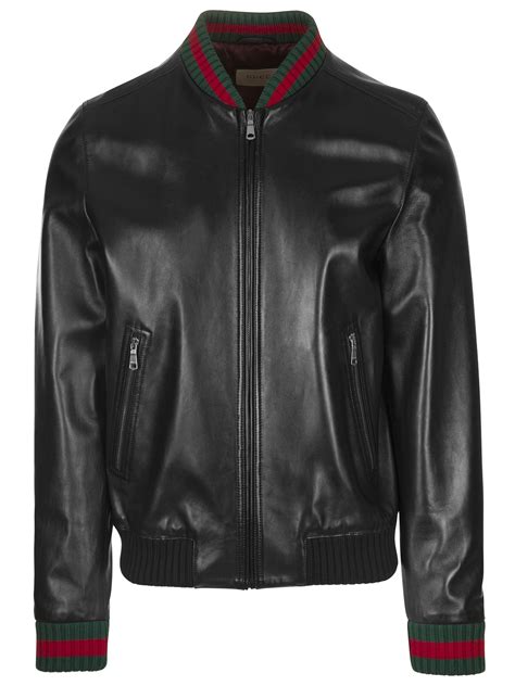 gucci color block jacket|Gucci black leather jacket.